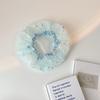 Shower Bonnet with Elastic Band Double Layer Waterproof Star Pattern Printed Hat Hair Protection Reusable Women Girl Bathing Hat Hair Wrap Caps