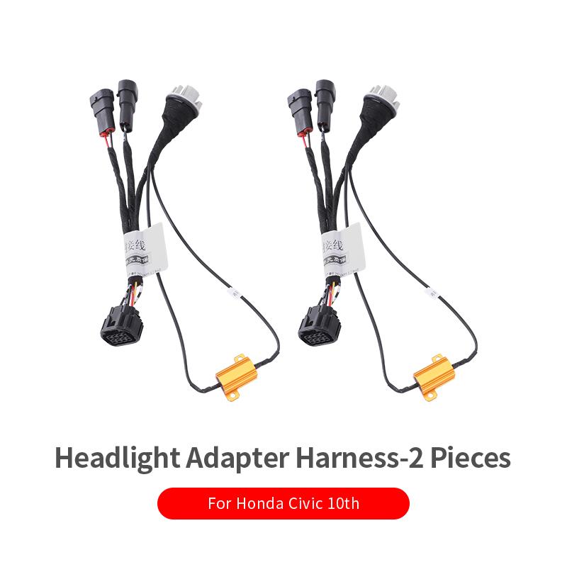 

The 10th-generation Civic is upgraded with a special adapter cable for high-configuration headlights Wiring harnesses