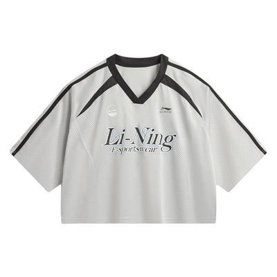 Sports Lifestyle Series Color Block Letter Soft Simple Versatile Short Sleeve T-Shirt Women Tops ATSW254-1