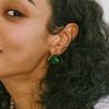 SARAH EARRING GOLD GREEN