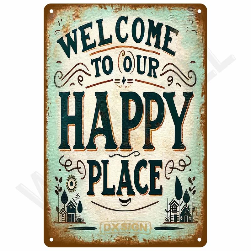 Vintage Metal Plate Tin Sign Retro Wall Art Home Decor Poster Garage Mural Aesthetic Room Bar Decoration