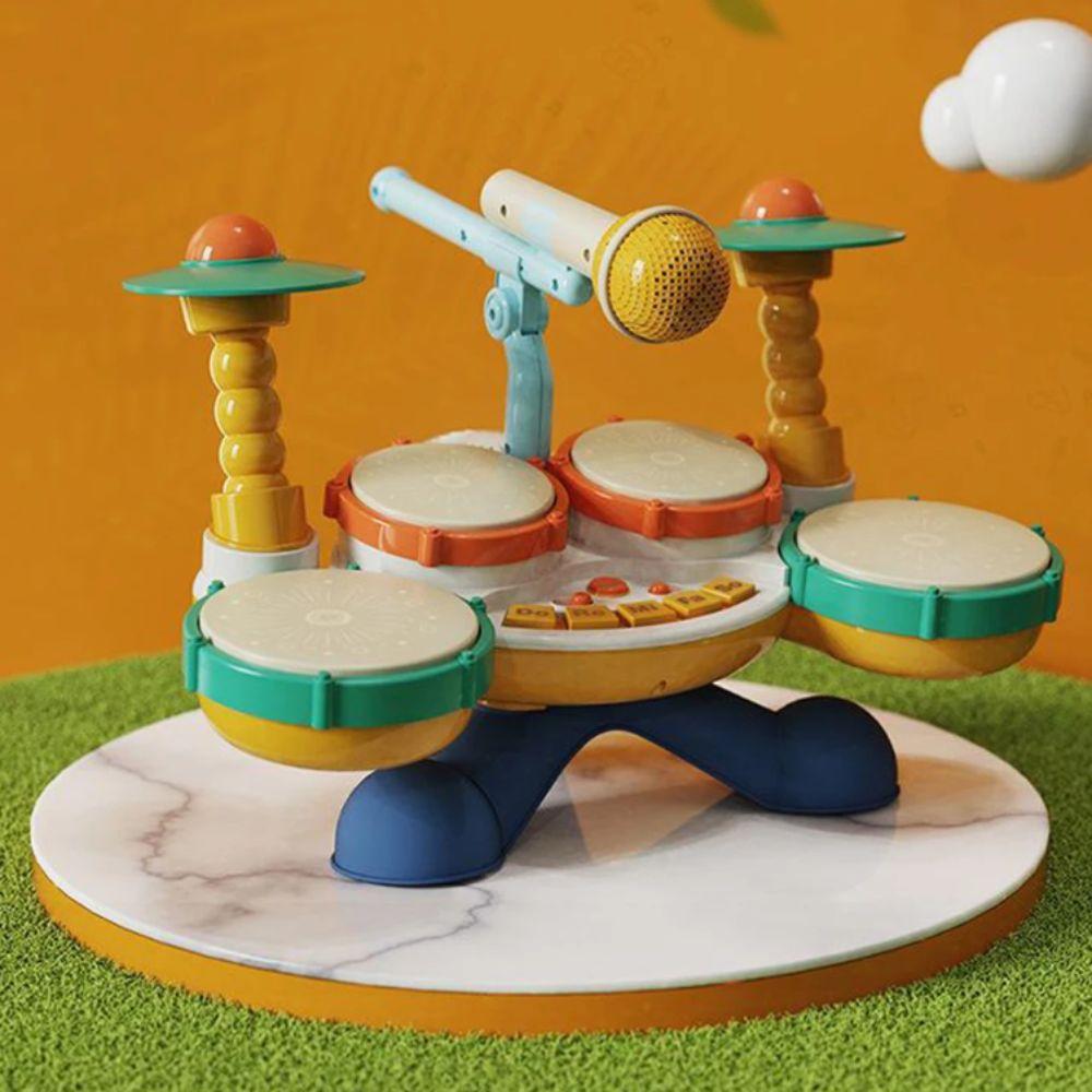 Conjunto de Bateria Multifuncional Instrumentos Musicais para Bebê Sem BPA Brinquedos Musicais Crianças