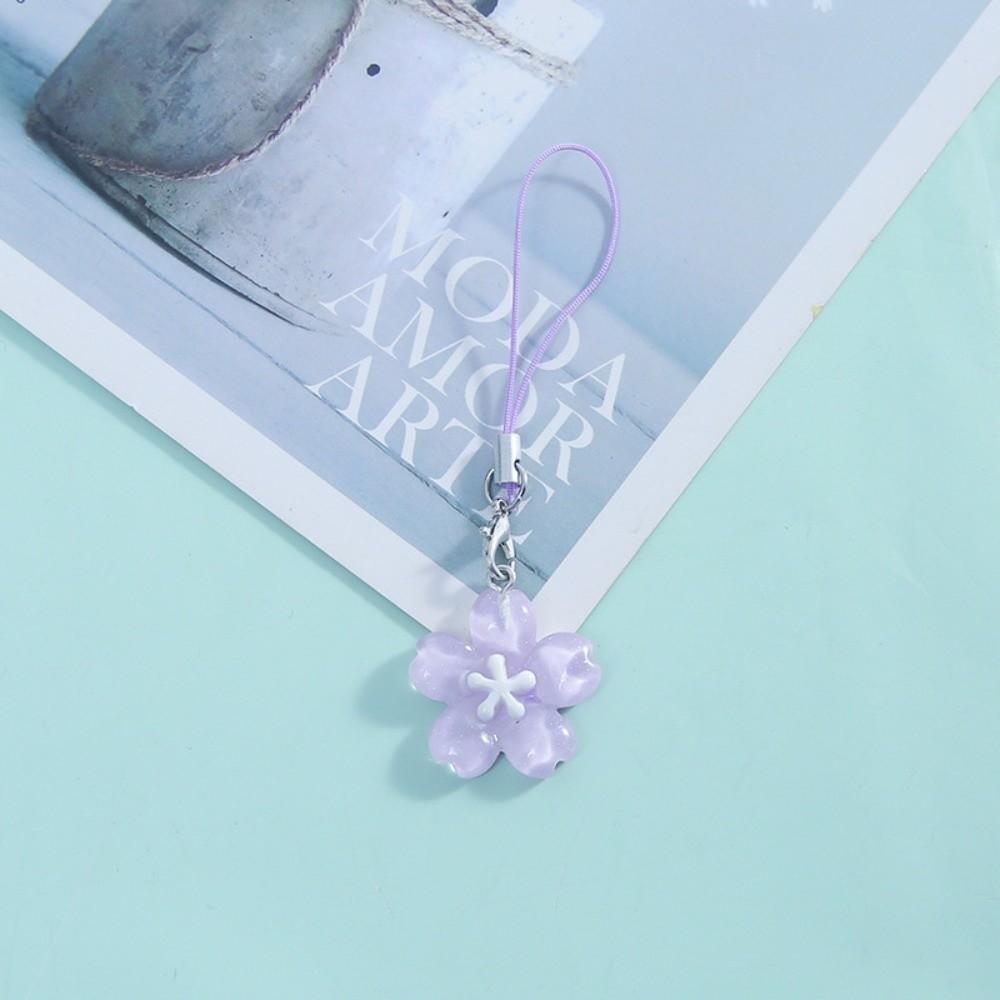 

Solid color Transparent Bag Phone Chains Transparent Kawaii Pendent Accessory Spring Summer фіолетовий