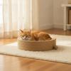 Wear-Resistant Cat Scratching Lounge | Scratcher with Toy Ball, Oval, for