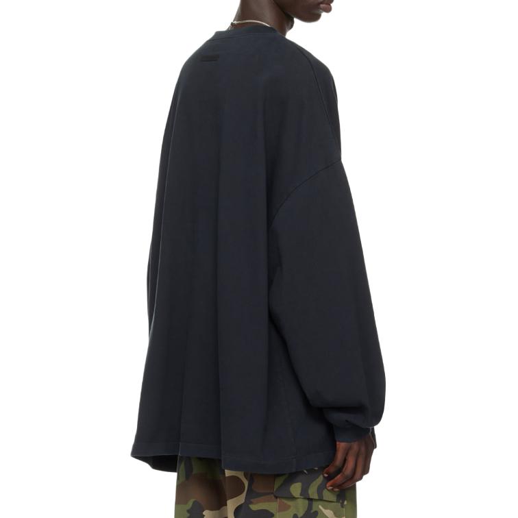 Fear of God Essentials Tricou Negru cu Mânecă Lungă pentru Bărbați 125BT242010F