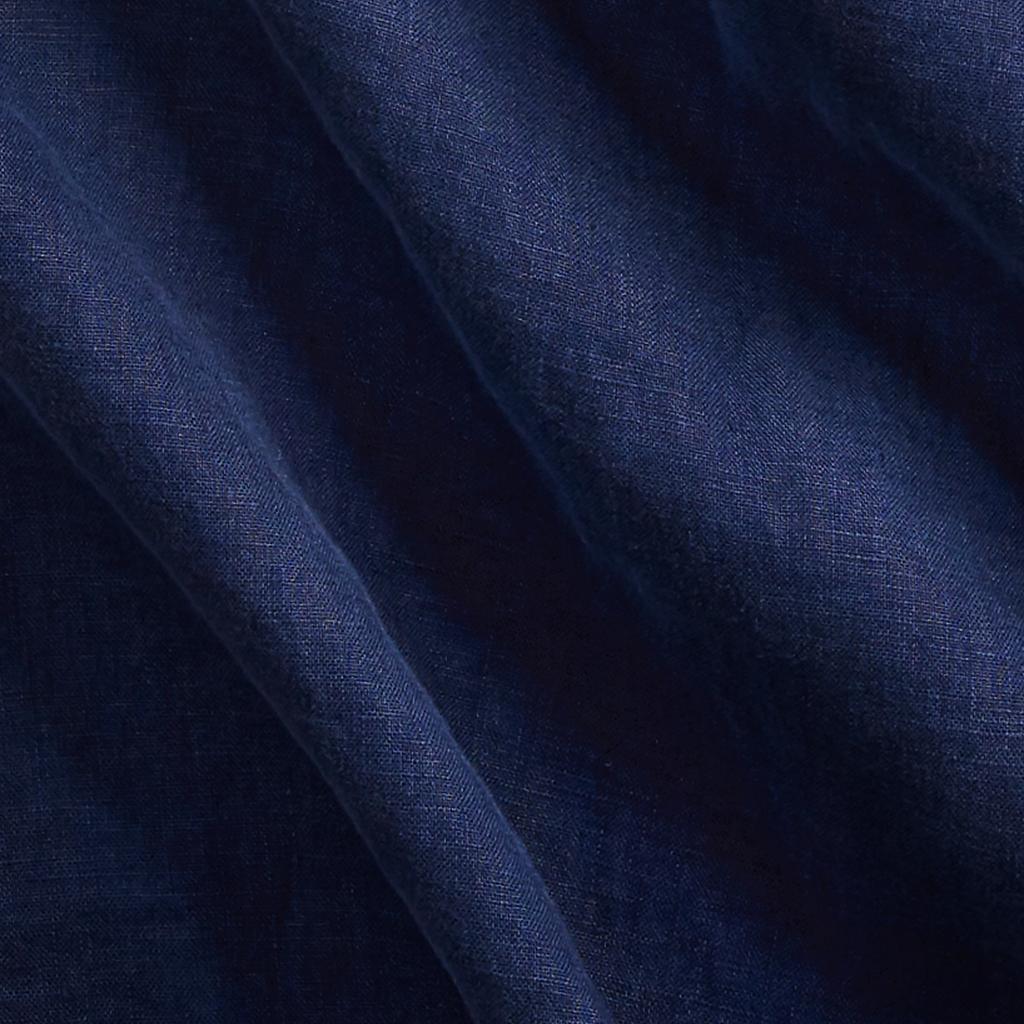 Polo Ralph Lauren Couleur Unie Poney Brodé Simple Boutonnage Ample Manches Courtes Chemise Homme chemises Bleu Foncé MNPOWOV1N820042-410