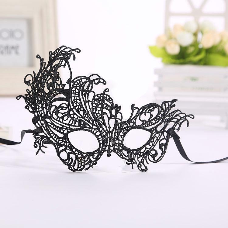 Black Lace Phoenix Masquerade Party Mask One Size белый
