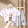 Children's Fashion Set Summer Girls' Cute Pure Cotton Set