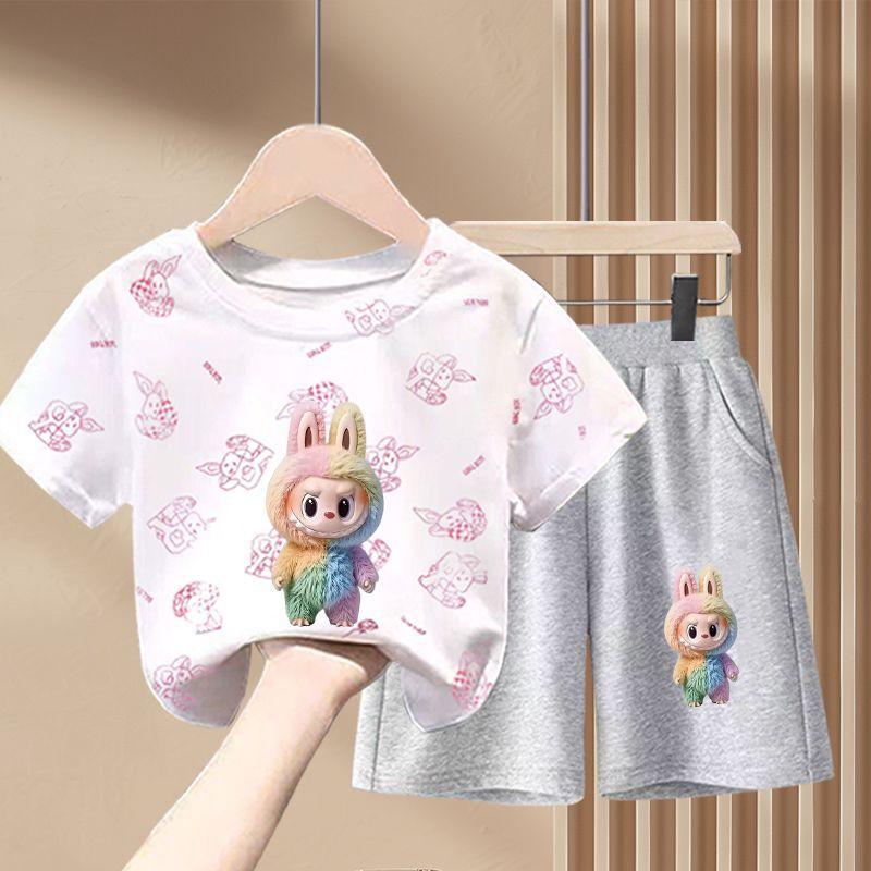 Children's Fashion Set Summer Girls' Cute Pure Cotton Set