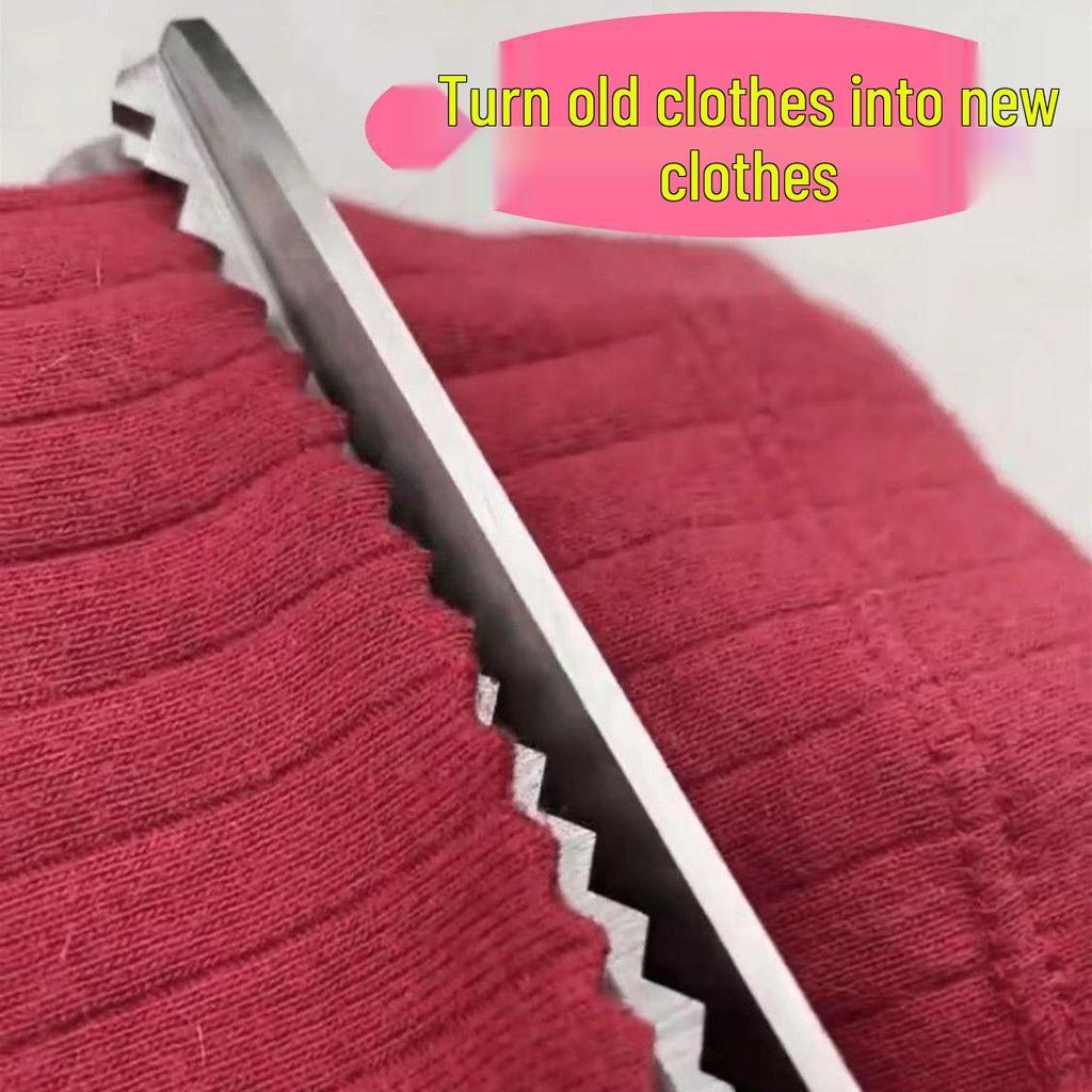 Verbesserte Verstärkte Zickzack-Spitzen- & Stoffschere - Dreieckige Wellenkante, Nähfreie Overlock-Handwerksschere