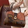 2025 Vintage Shoulder Crossbody Bags for Women Splicing Literary Embossed Handbag For Ladies Gift Purse PU Leather Women Bags