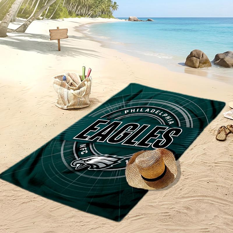 Asciugamano da Spiaggia Philadelphia Eagles Morbido Portatile Asciugatura Rapida?Asciugamano Asciutto Per Piscina Vacanza Estiva Sport all'Aperto