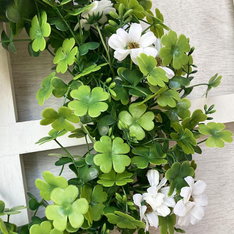 Simulation wreath door decoration large clover Milan wreath American St. Patrick's Day pendant door knocker