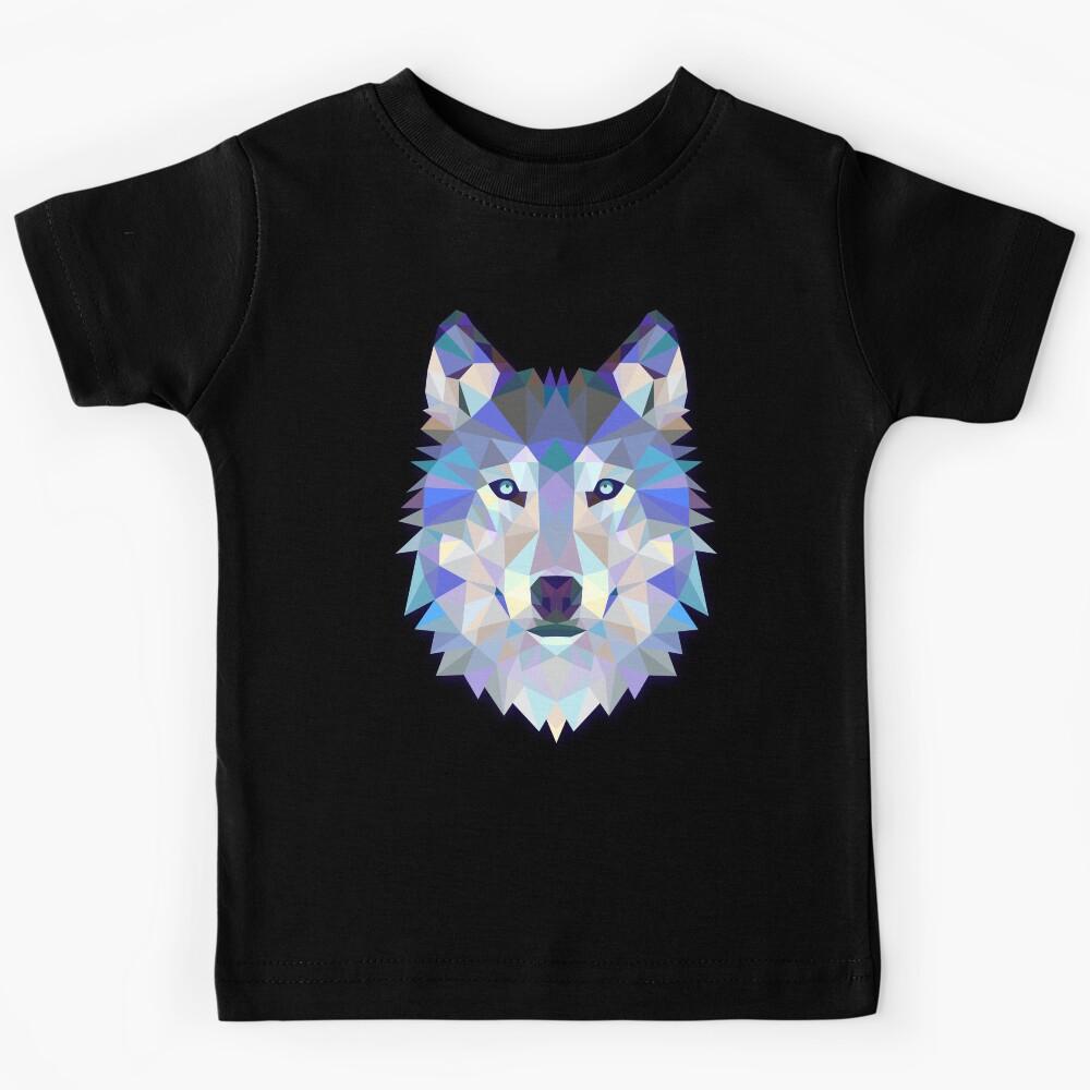 Cool Colorful Wolf Kids T-Shirt 150