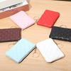 Women Wallet Portable Mini Faux Leather Smooth Zipper Key Ring Cards Holder Solid Color Slim Wallet Coins Purse Adult Sex Wear