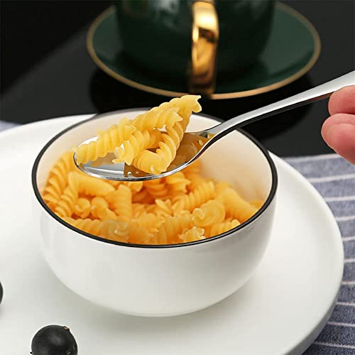 Dovhmoh 12-Piece Kids' Silverware Stainless Steel Child-Safe Dinnerware Set, Little Bear Children's Spoon and Fork Set for Toddlers