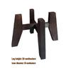 Cross Slanted Leg Carbonized Wood Plant Stand