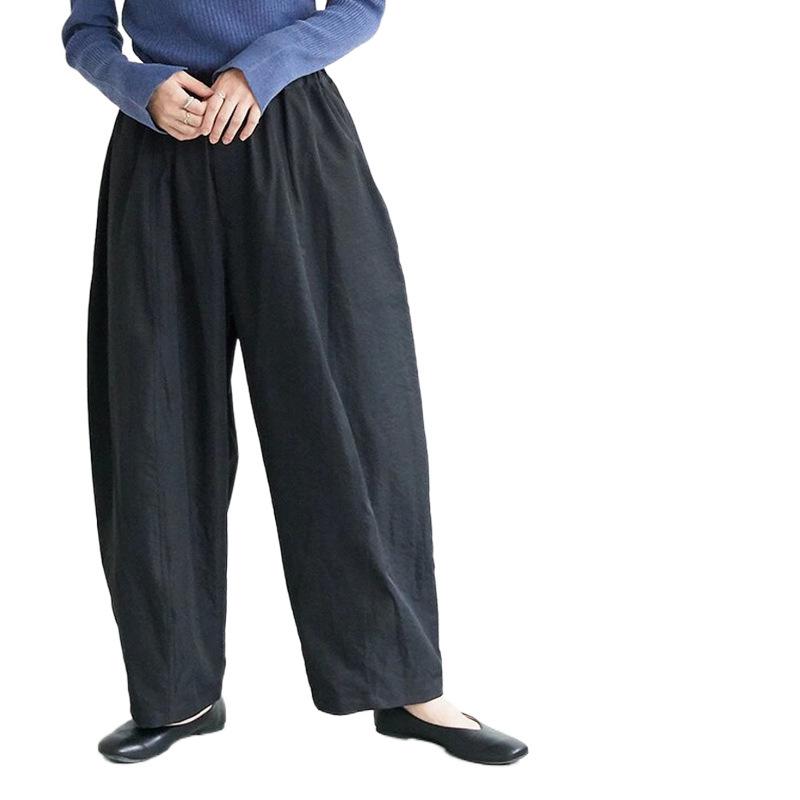 Autumn Casual Loose Wide-Leg Pants: Simple Solid Color, Japanese & Korean Style