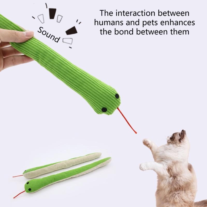 Wiggling Snake Designs Pet Toy For Kittens And Puppies With Chew Resistant Fabric 36cm Pet Plaything