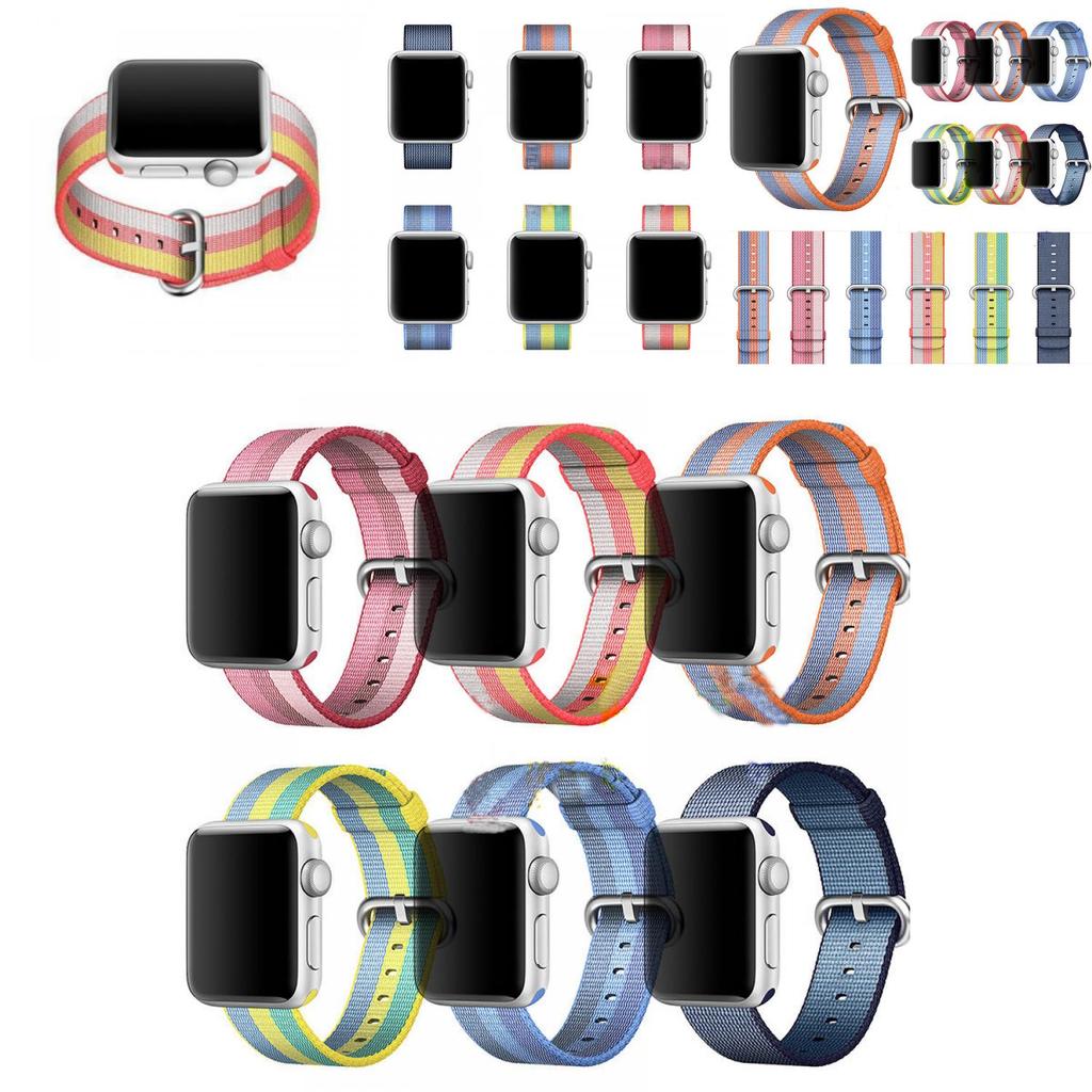 Bracelet en Nylon Sport pour Apple Watch 38mm 42mm Tissage Respirant pour Usage Actif