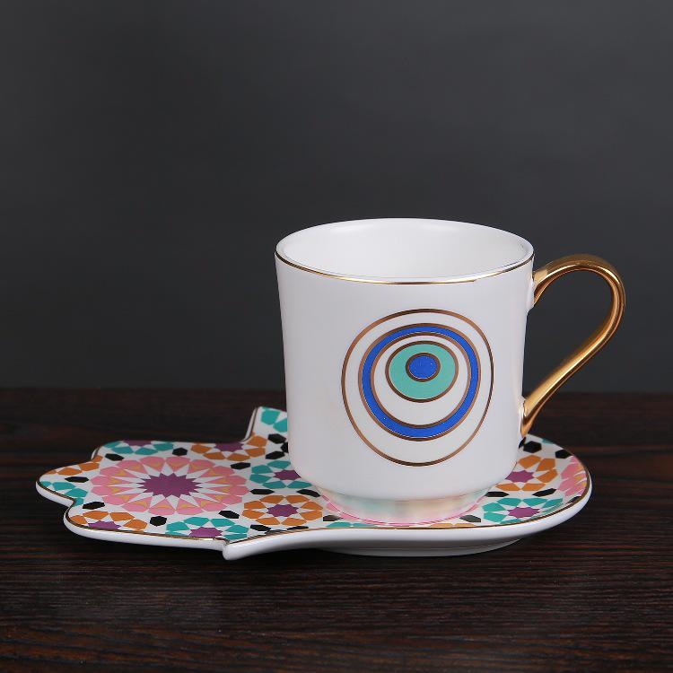 Nordisches Keramik-Set für Türkischen Kaffee & Tee mit Untertassen