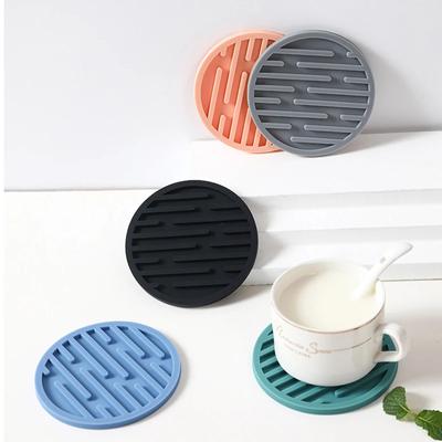 10cm Silikon Untersetzer Rund Hitzebeständig Kaffeetassenmatte Tee Getränk Tasse Schutzpad Dekor Tischmatte Haushaltsküchenbedarf
