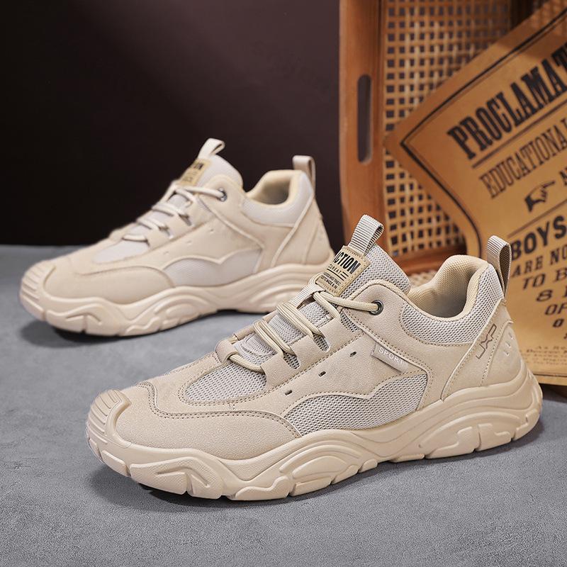 Fashion Men's Casual Sports Shoes 2025 Spring New Mesh Breathable Comfortable Thick Sole Shoes Fashion Versatile Low Top Chunky sneakers