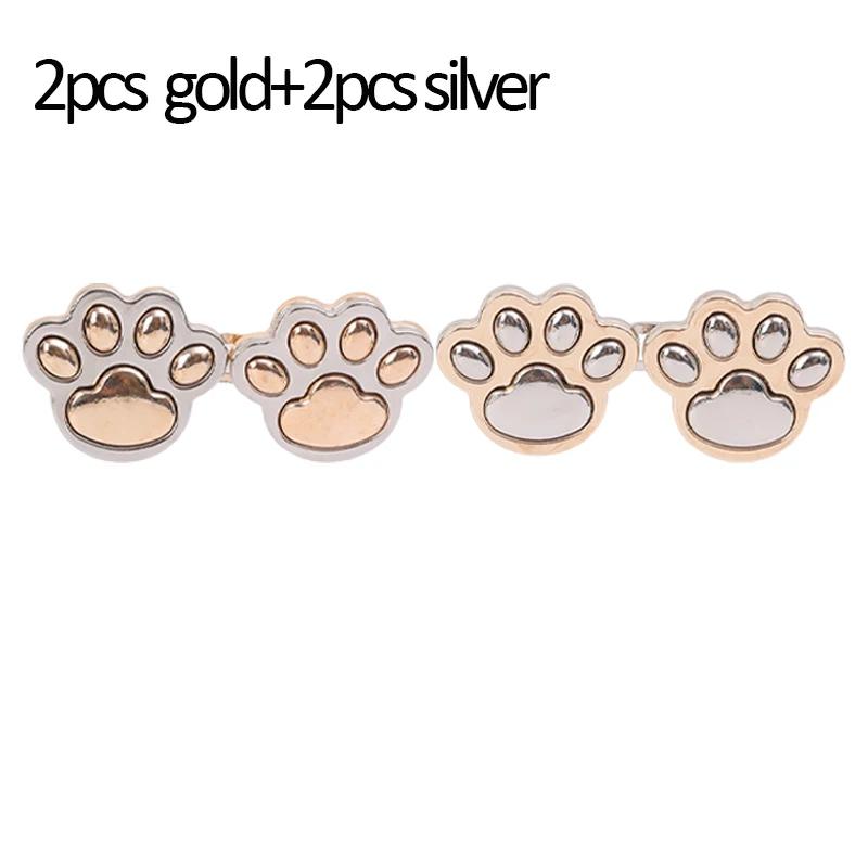 Cute Cat Claw Tighten Metal Waist Buckle Brooches Pins Clip Adjustable Snap Button Jeans Buttons Detachable Clothing Accessories