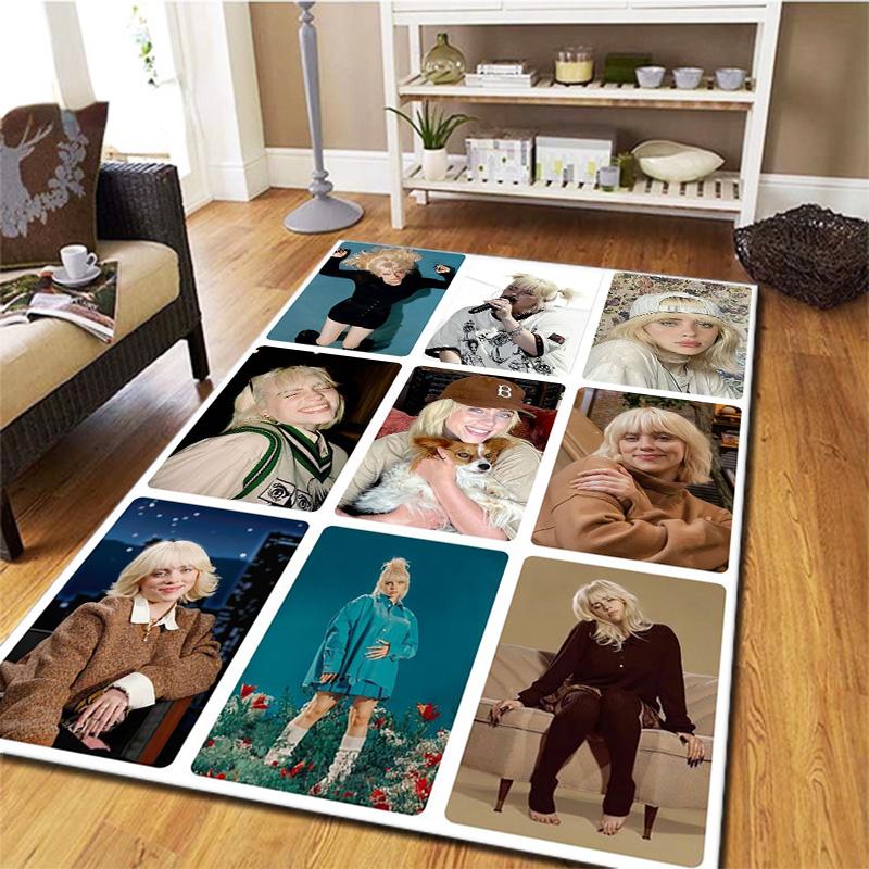 Billie Eilish Carpet Rug for Living Room Bedroom Home Sofa Decoration,Kids Play Non-slip Floor Mat