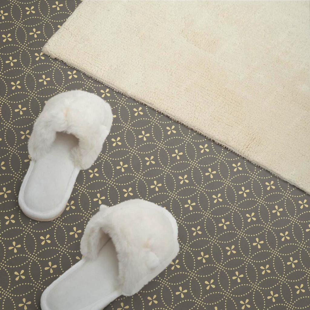 Set of Self-Adhesive Tiles with a Delicate Floral Pattern 10x40x20 cm