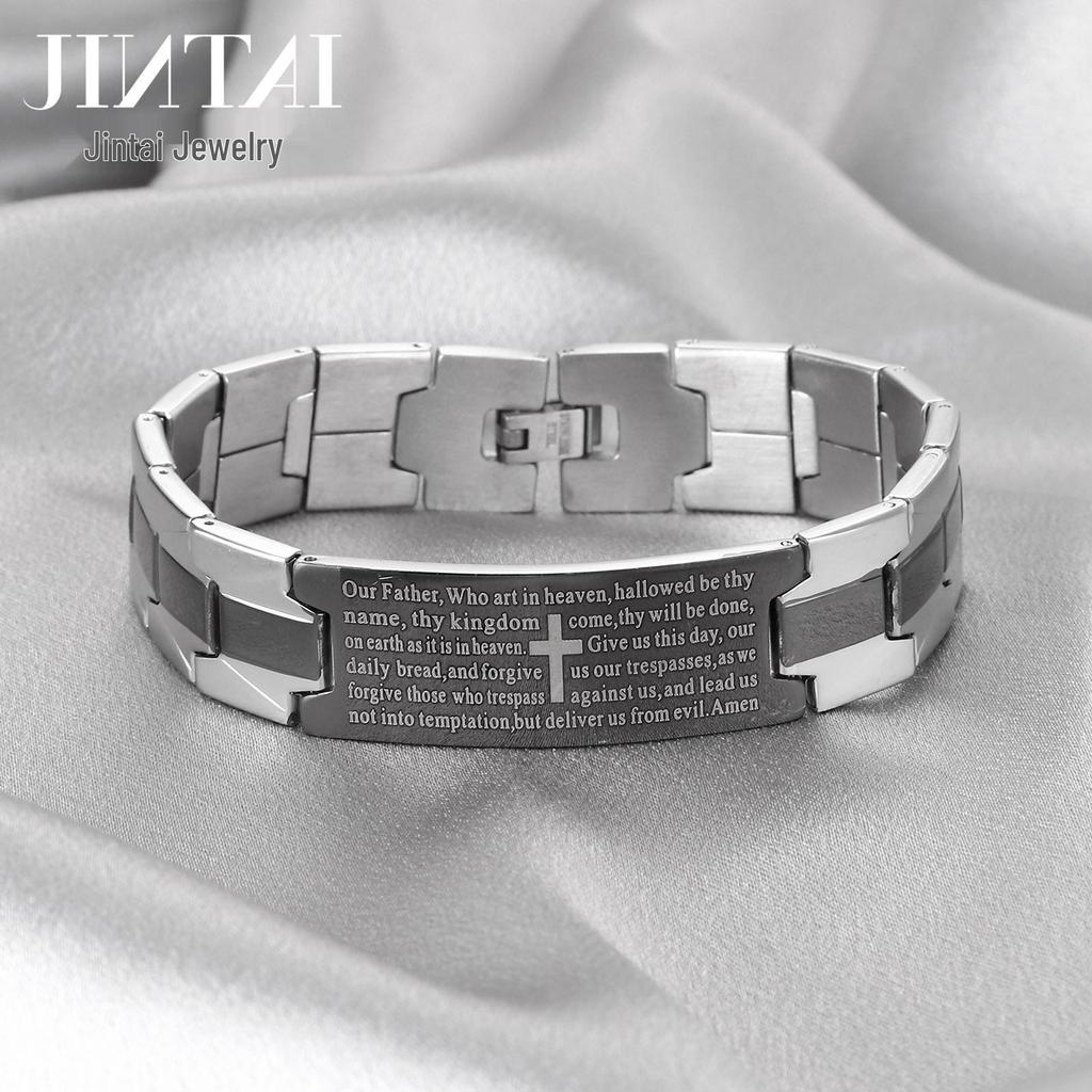 Bracciale Trendy da Uomo in Acciaio Inossidabile e Titanio Europeo e Americano