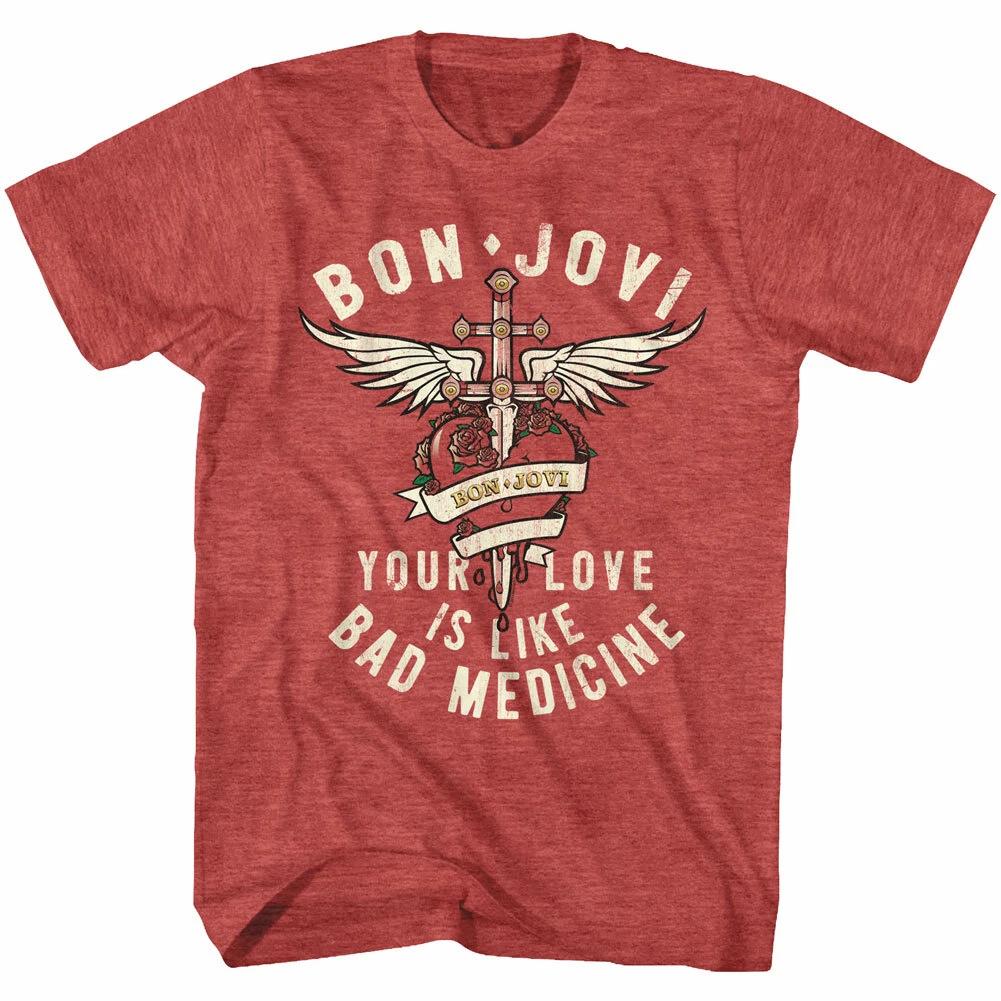 Bon Jovi Your Love Is Like Bad Medicine Men s T Shirt Music Merch XL