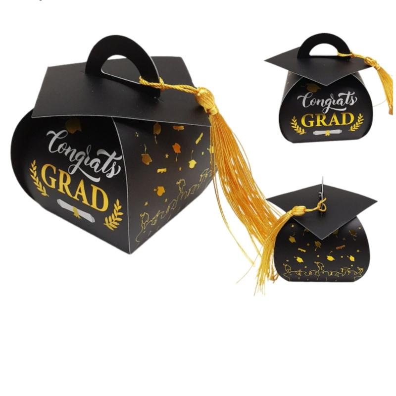 Unique Graduation Present Box Collection Stylish Color Treat Box Table Decoration For Awards And Souvenir