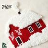 Modern Living Room Pillow Protectors Christmas Cottage Cushion Cover, Red Snowy House Pillowcase, Decorative Festive Covers Throw Case for Sofa Couch