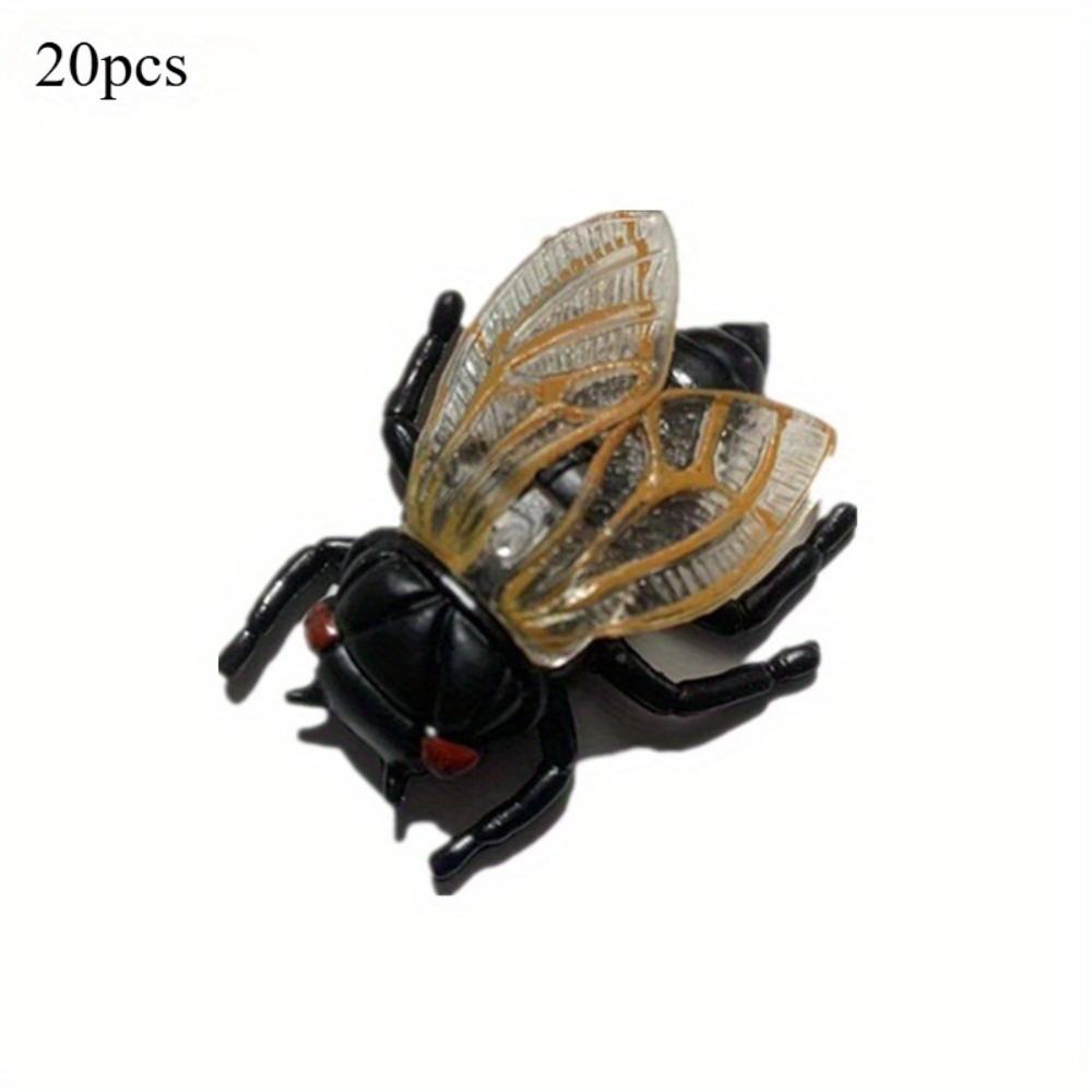 

20 шт. Симуляція Цикади Новинка Прикраса, Хелловінська Іграшка Модель Прикраса, Подарунок на Хелловін, Офіс, Меблі Прикраси Статуетки
