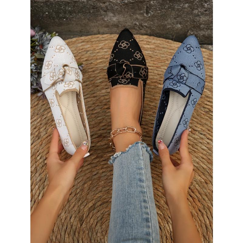 Fashion Single Shoe Plus Size Women's Spring and Autumn Pointed Flat Casual Bow Design Versatile Vulcanized Shoes for Women Plataforma