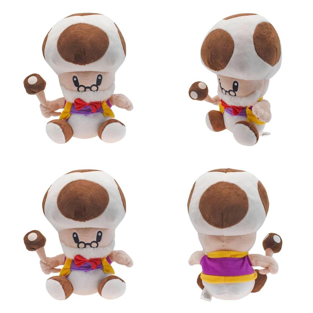 10" Super Mario Toad Mushroom Old Man Plush Toy Soft Doll For Kids And Collectors