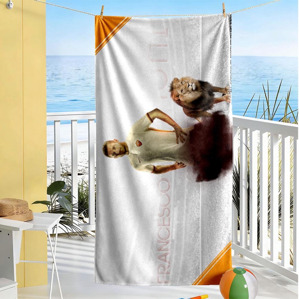 Space Football Adventure Beach Towel High Absorbency & Quick-Dry Comfortable Lightweight