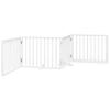 Vidaxl Foldable Dog Gate, With Door, 4 Panels, White, 320 Cm