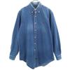 POLO COUNTRY RALPH LAUREN 80s 90s Old Long Sleeve Denim Shirt M Blue Men's Used
