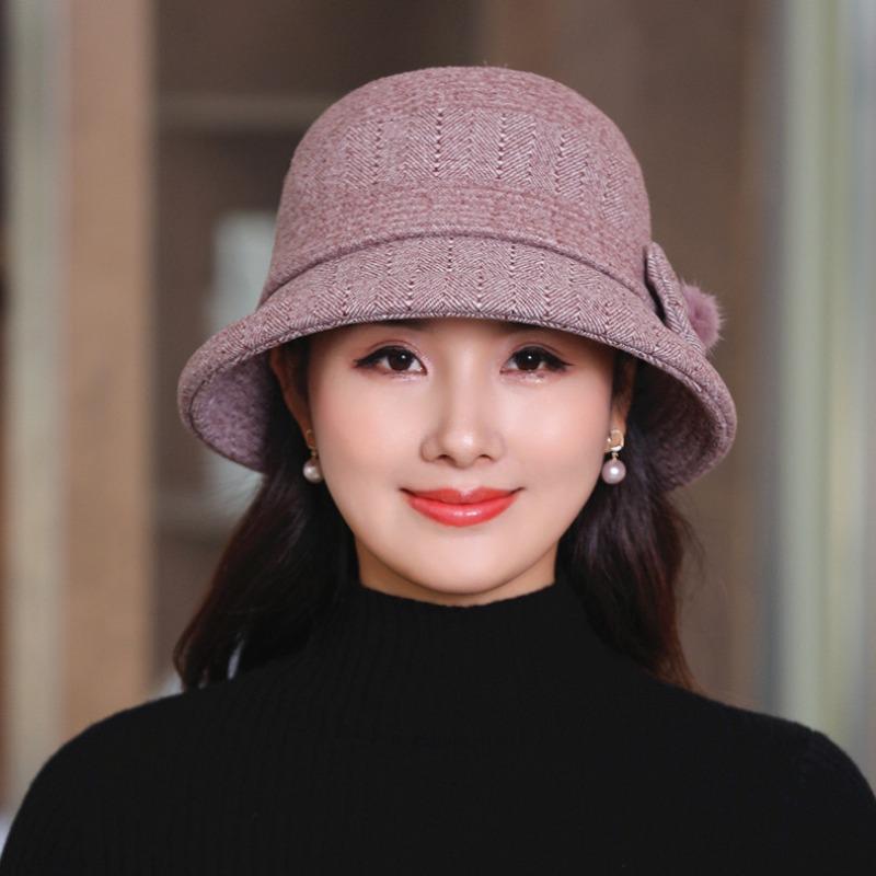 

Мамина шапка женская осенне-зимняя рыбацкая шапка универсальная для людей среднего возраста пожилого возраста шапка-тазик повседневная теплая шапка для пожилых людей M（56-58cm） светло-коричневого