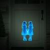 Glow Halloween Night Wall Sticker With Girl Holding Hands For Living Decor Room