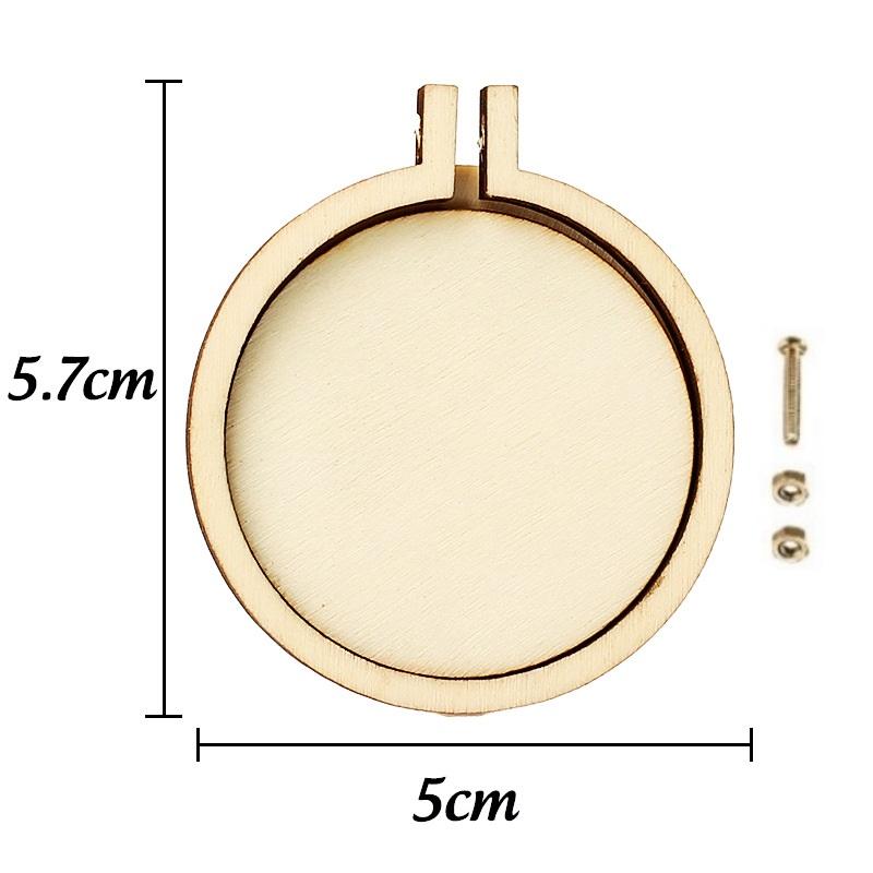 10 STÜCKE Mini Stickrahmen Holzring Rund Kreuzstichrahmen Kreis für DIY Anhänger Stickrahmen Bastelornamente