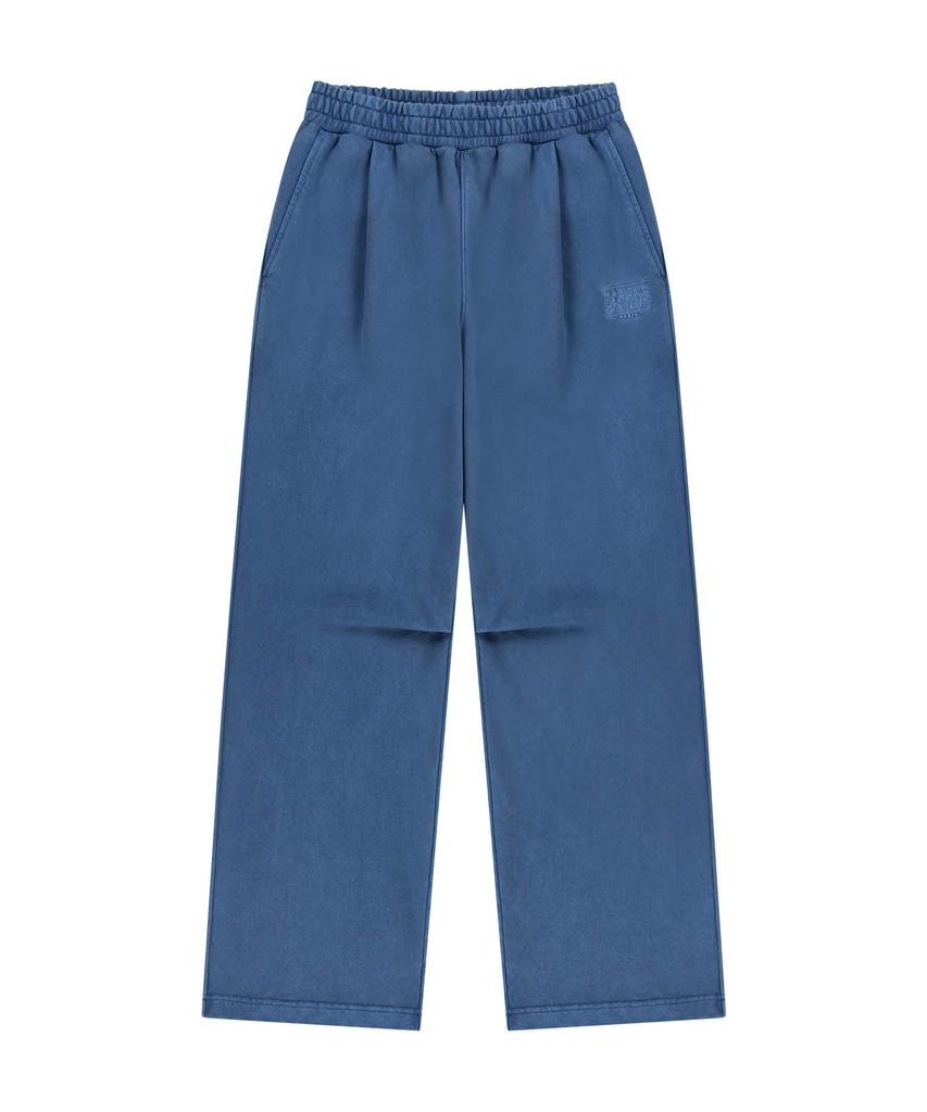 Malittepeulangsowajeobeo Outline Classic Logo Dyeing Tuck Wide Sweat Pants Blue