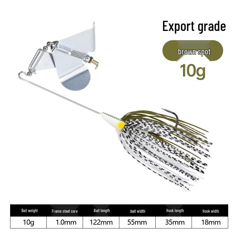 Surface Water Tractor Lure: Long-Cast Sequin Jig with Whiskers, Micro Bass Bait