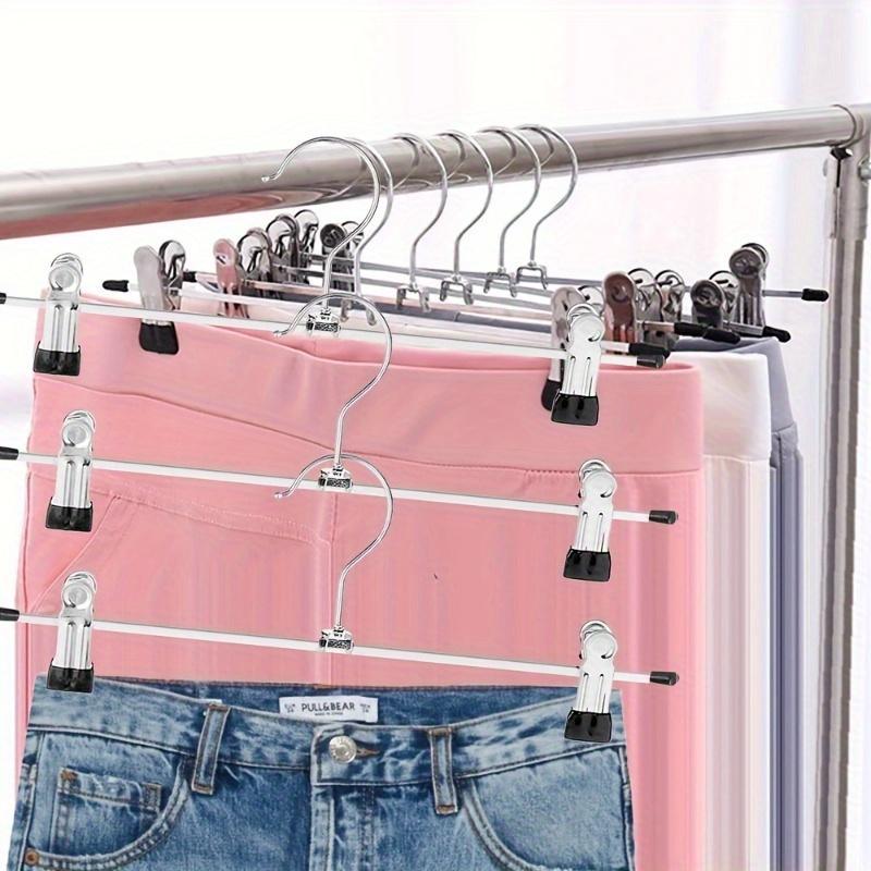 10pcs Pants Racks Wind Proof Multi-purpose Skirt Racks for Clothes Drying Trousers Wardrobe Clip Anti-slip Clothes Hanger