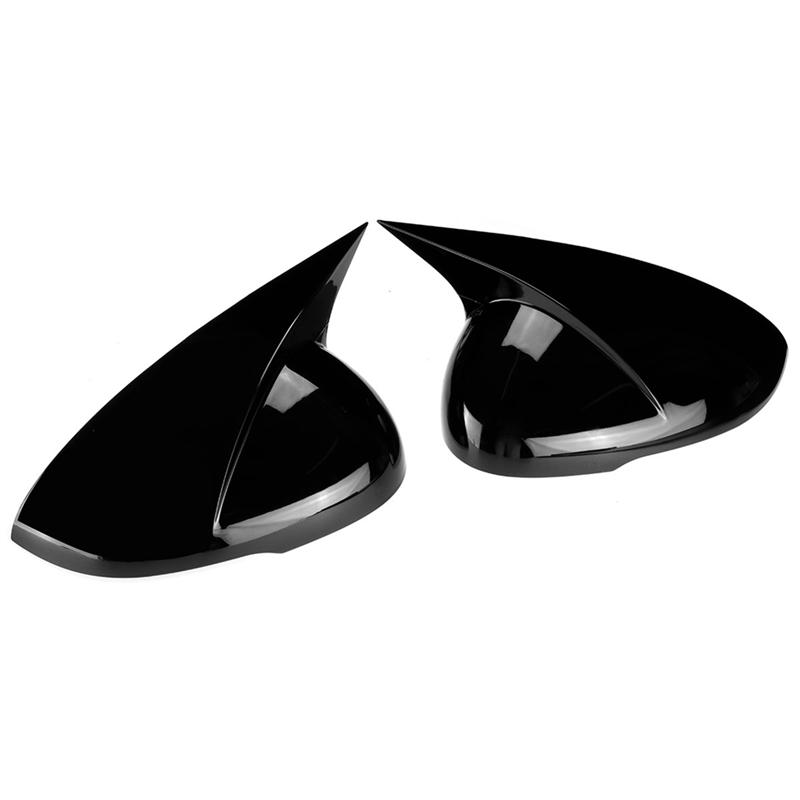 ABLZ-M Style Car Rearview Mirror Cover Trim Frame Side Mirror Caps For KIA K5 Optima Gloss Black