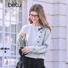 Betu Women's Asymmetrical Round Neck Long Sleeve Sweatshirt