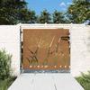 VidaXL Garden Gate 85x75 Cm Corten Steel Grass Design 153220