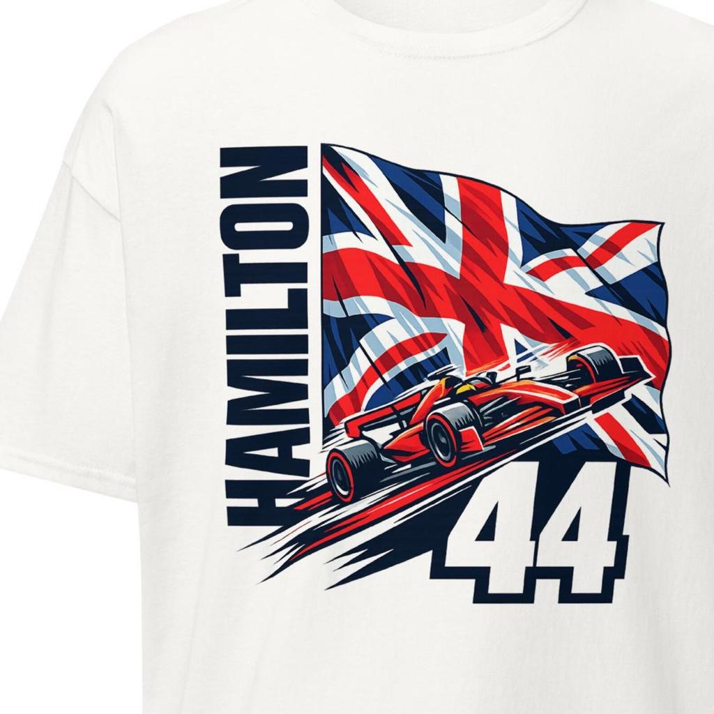 Hamilton 44 Racing Tee, British Union Jack Motorsport Shirt